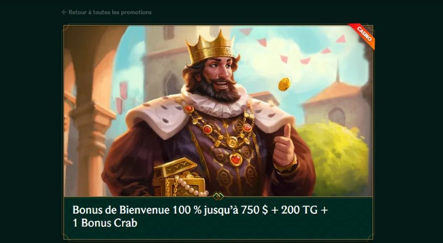 Bonus de bienvenue Casinia Casino