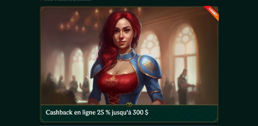 Cashback live Casinia Casino