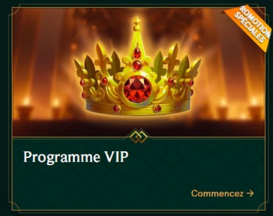 Programme VIP Casinia Casino