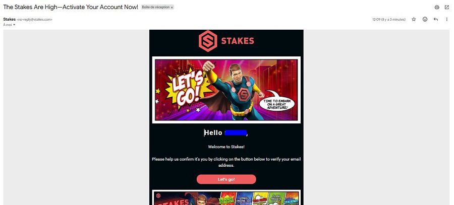 Comment s'inscrire sur Stakes Casino : étape 3