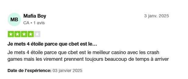 cbet avis joueur trustpilot