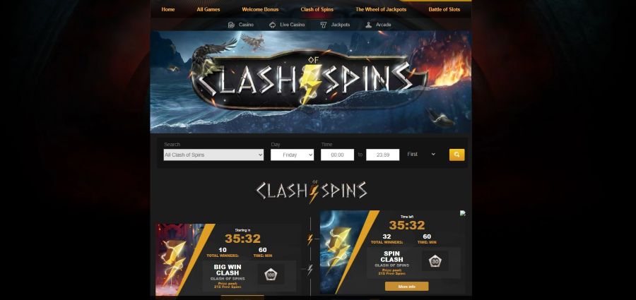 Clash of Spin Videoslots Casino