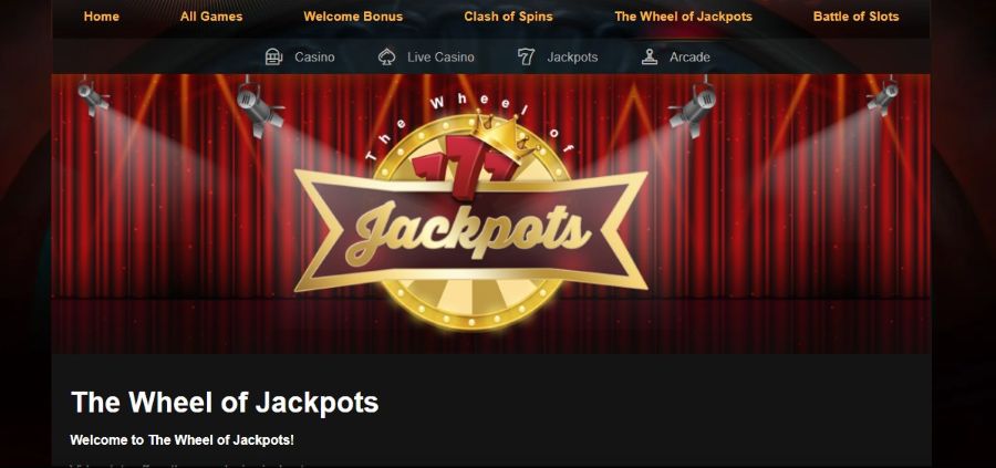 The Wheel of jackpots Videoslots casino