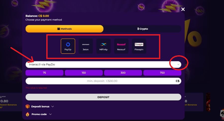 Méthodes de paiement FgFox Casino
