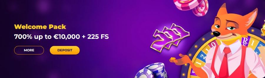 Bonus sur de bienvenue sur FGFox Casino