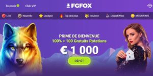 Belle interface du casino FGFOX