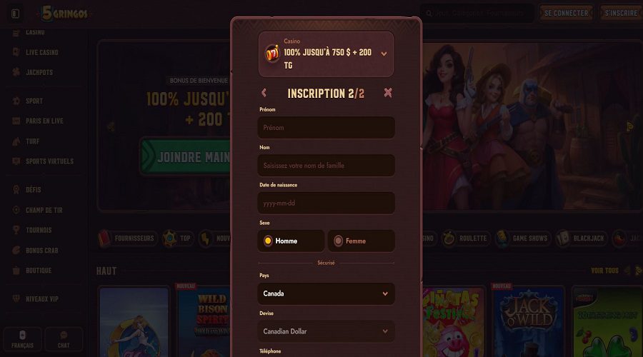 5Gringos Registration