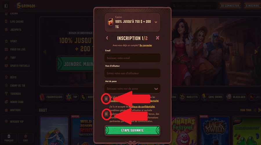 5Gringos Registration