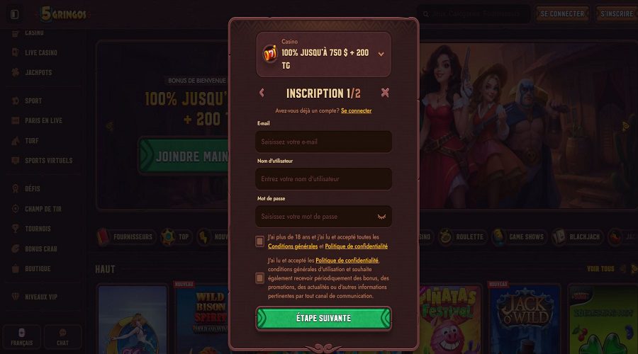 5Gringos Registration
