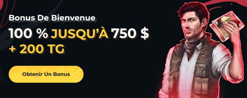 Bonus sur de bienvenue sur Boomerang Casino