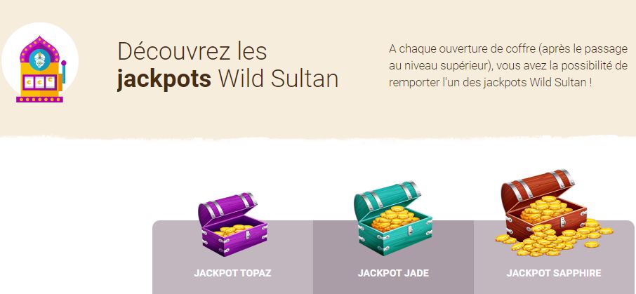 Des jackpots exclusifs à gagner chaque semaine sur Wild Sultan