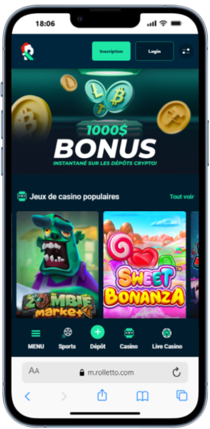 rolletto casino mobile