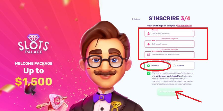 Inscription 3 Slots Palace Casino