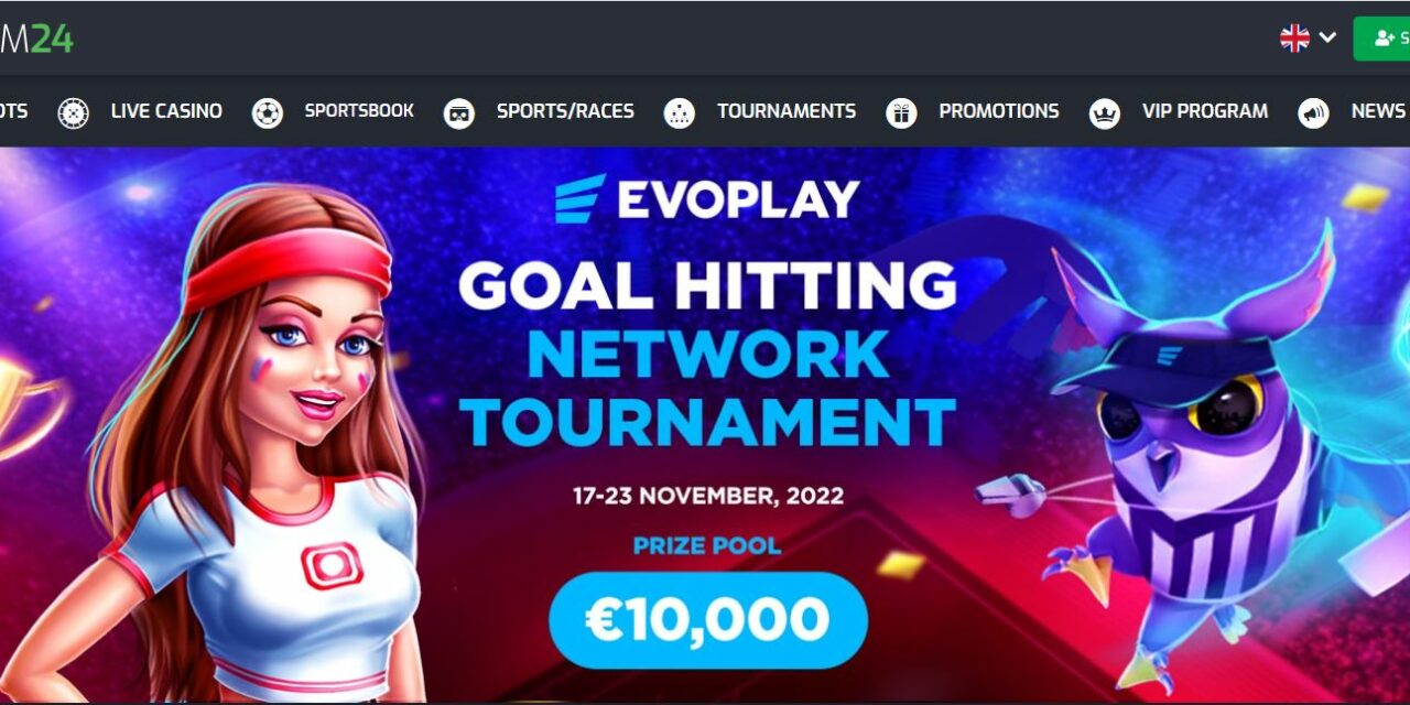 Coup d’envoi du tournoi Evoplay sur Betroom24