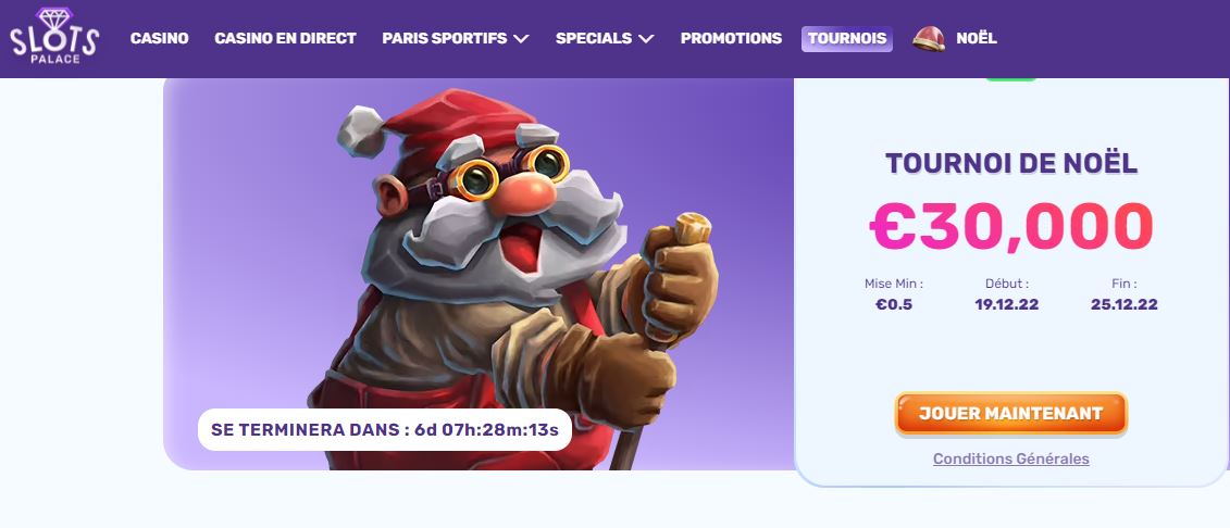 Fêtez noël sur Slots Palace Casino