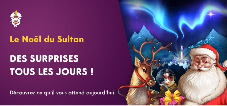 D’incroyables bonus noël sur Wild Sultan