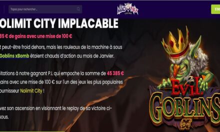 Une slot Nolimit City verse 45 000€ sur Madnix