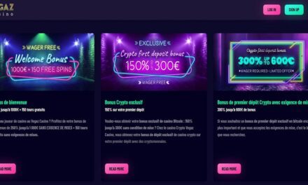 Vegaz Casino offre des bonus de bienvenue fructueux