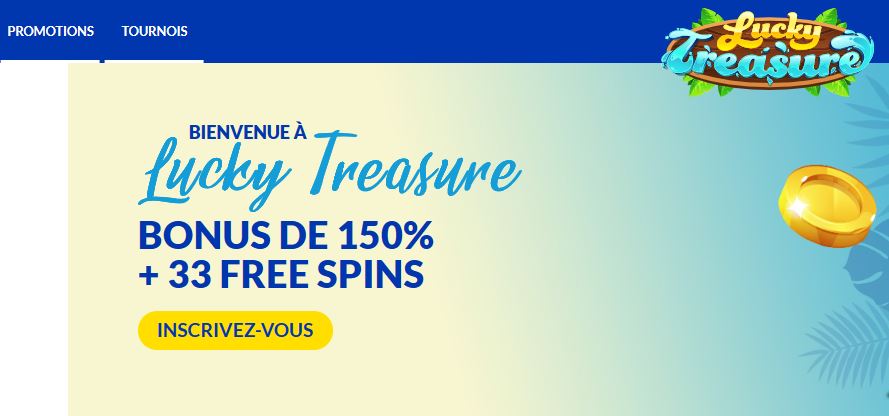 Bonus et tournois sur Lucky Treasure casino