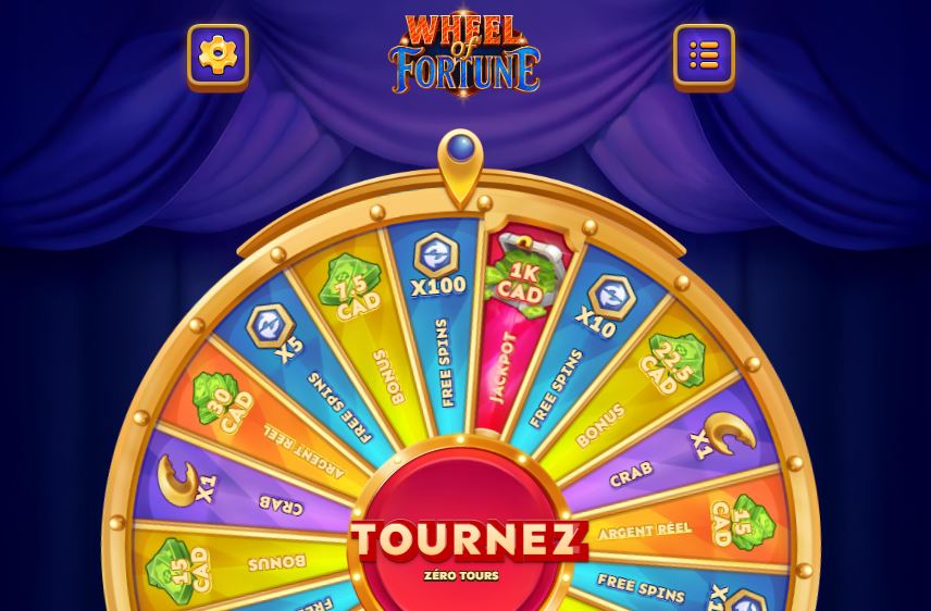 Bonus sans dépôt sur Spinanga Casino, detaillant le Wheel of Fortune