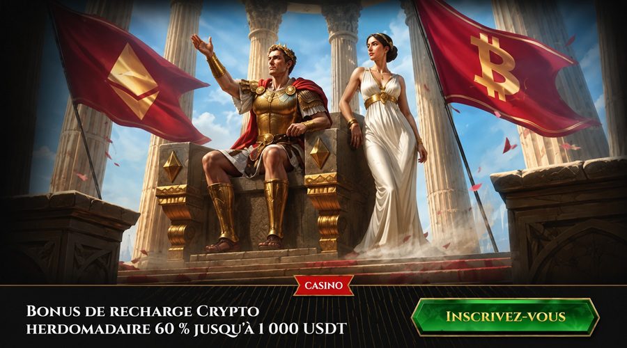 Bonus sur dépôt crypto sur Legiano Casino