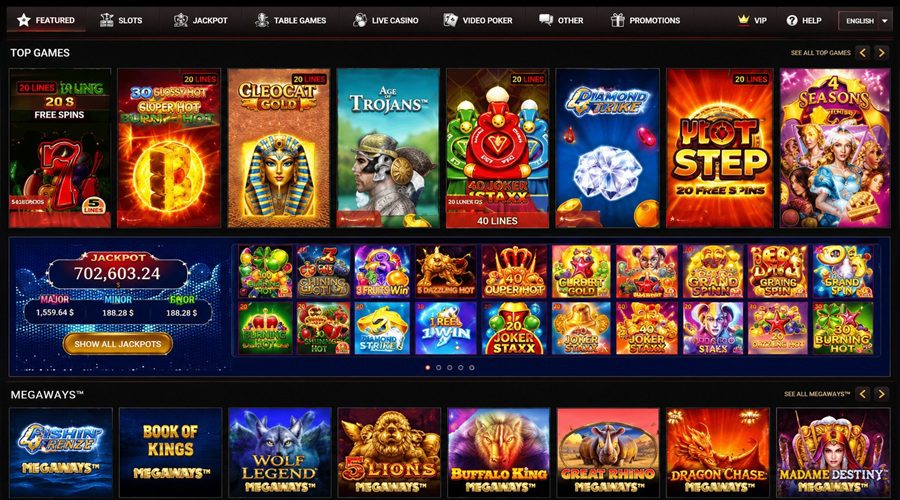 Lobby des jeux sur le casino en ligne Legiano