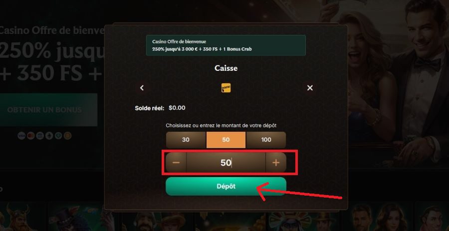 Dépôt Interac Crownplay Casino
