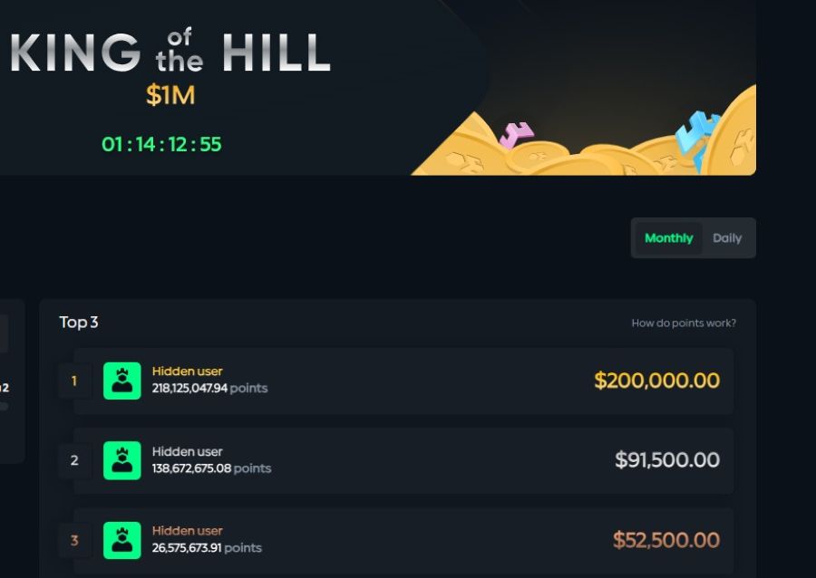 Tournoi Gamdom Casino en ligne
