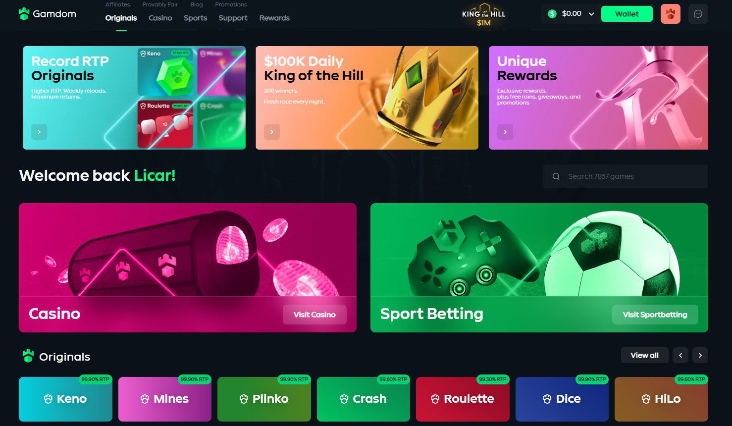 gamdom casino retrait rapide