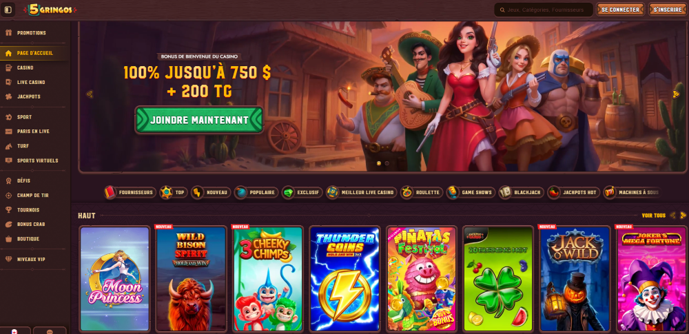 5gringos nouveau casino en ligne