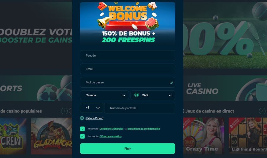 rolletto casino inscription