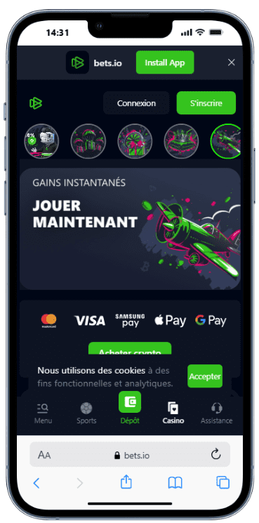Bets.io mobile casino