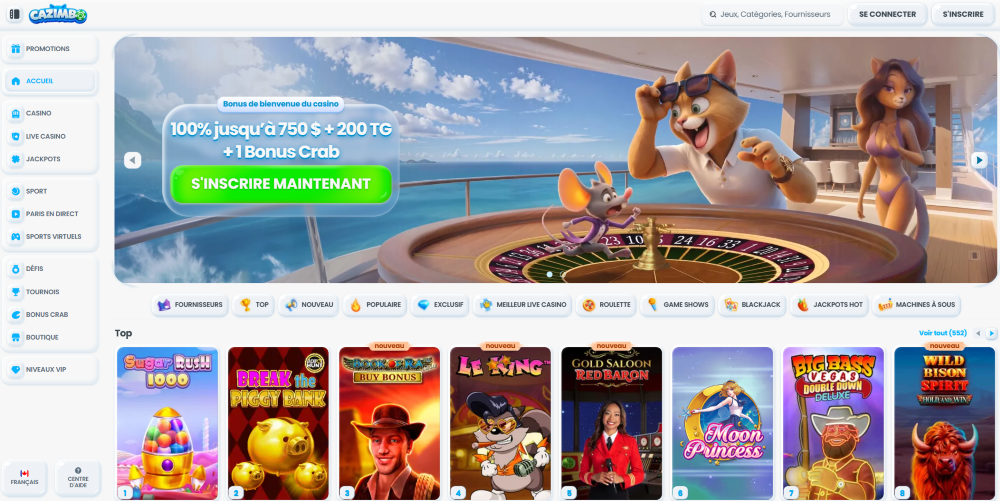 cazimbo casino bonus de bienvenue