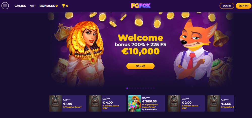 fgfox casino bonus de bienvenue