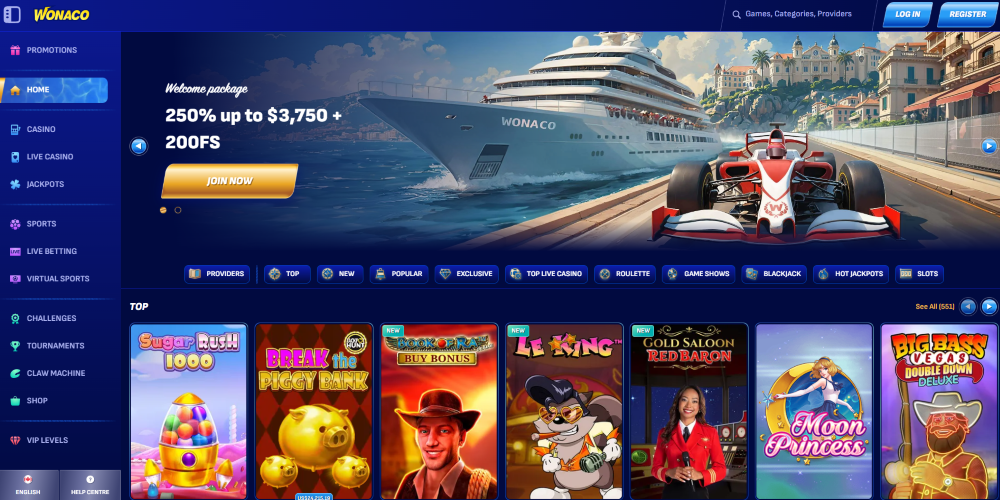 wonaco casino bonus de bienvenue