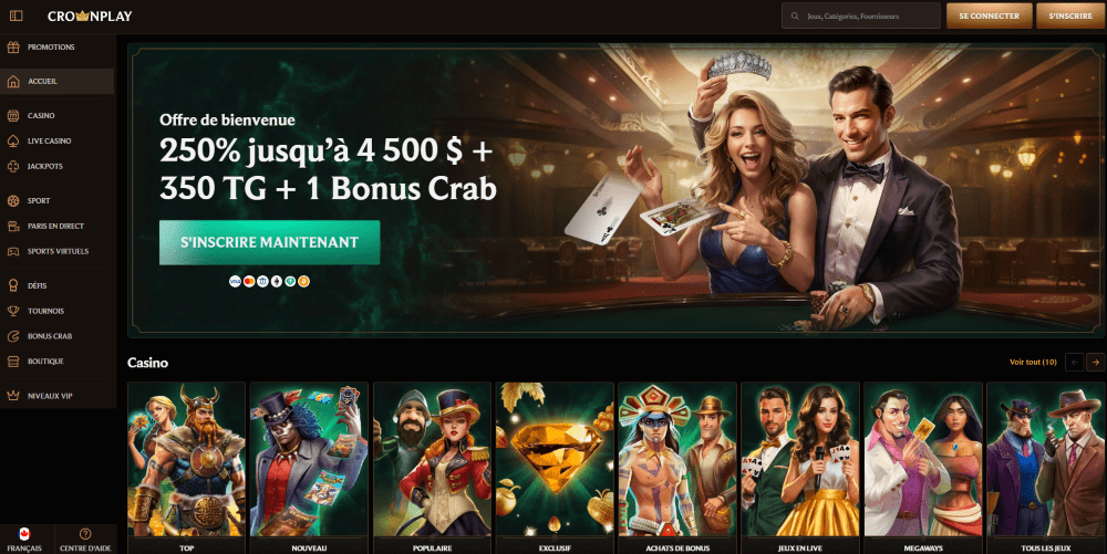 crownplay casino bonus de bienvenue