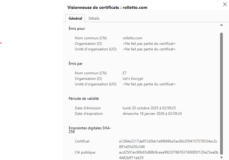 nouveau casino certificat ssl