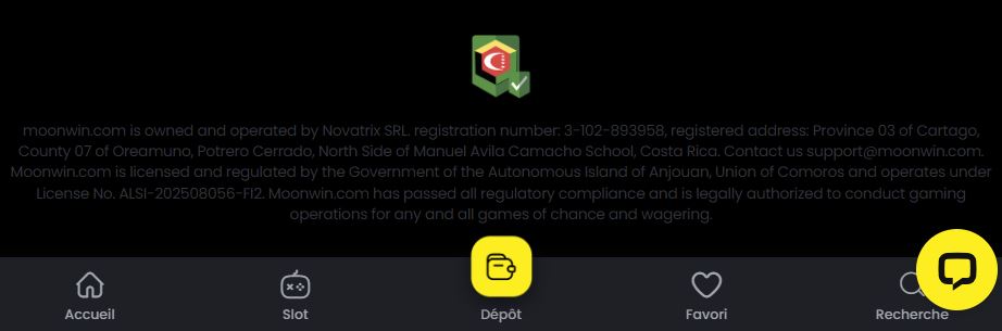 Licence Moonwin