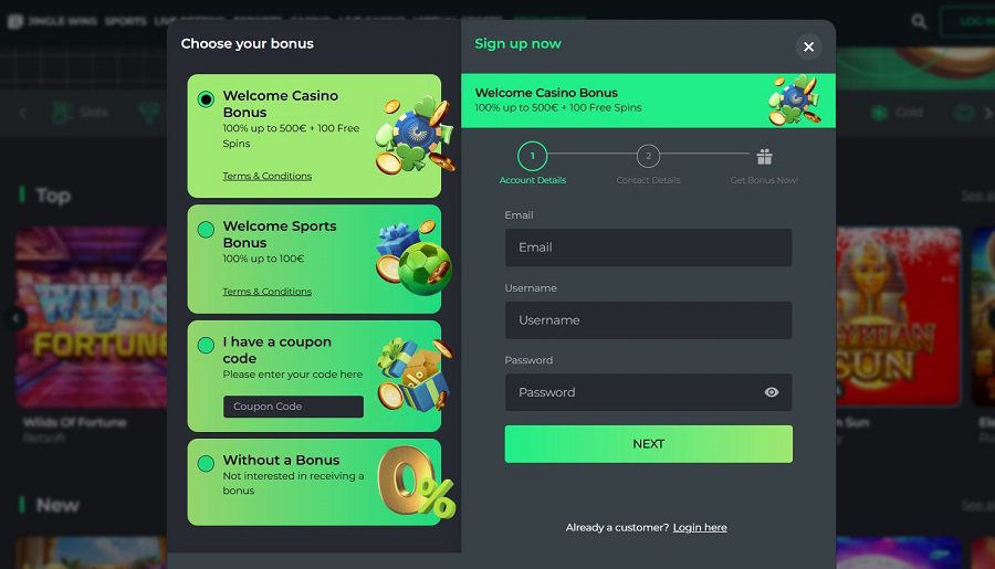Inscription Betcollect