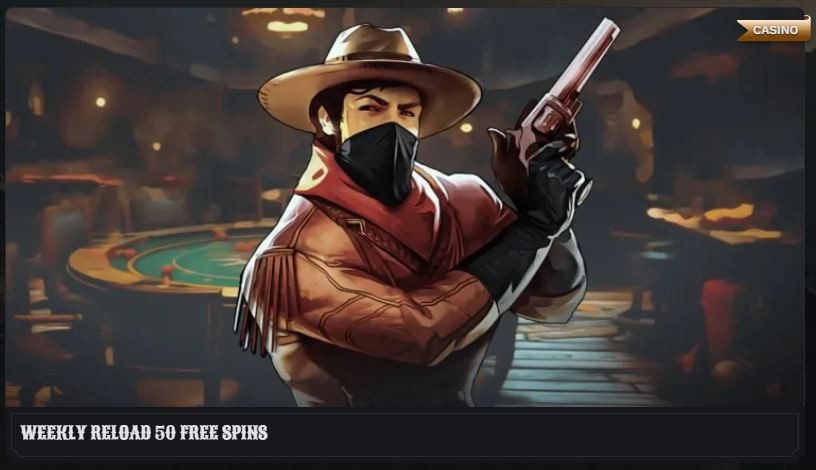 Autre promotion sur Wildsino Casino, detaillant ses 50 Free Spins