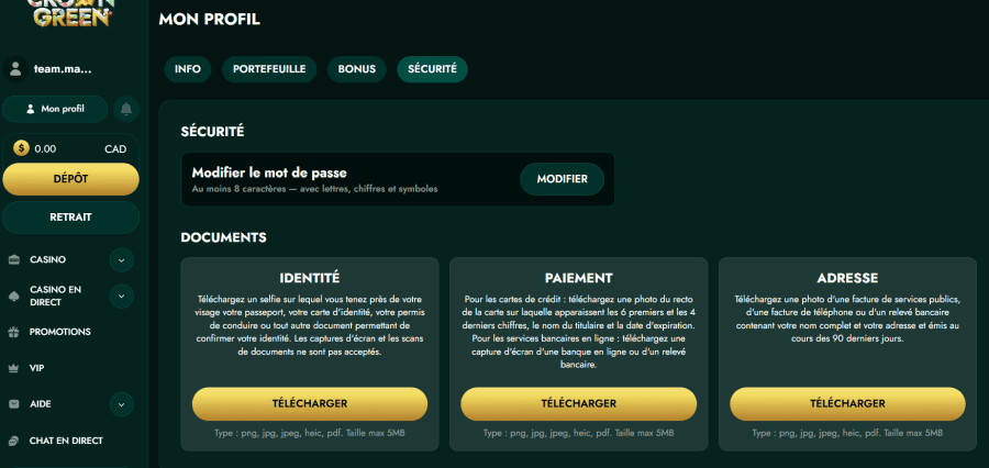 crowngreen casino verification