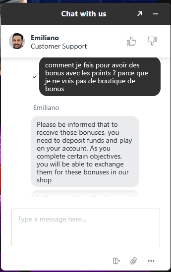 betinia support client