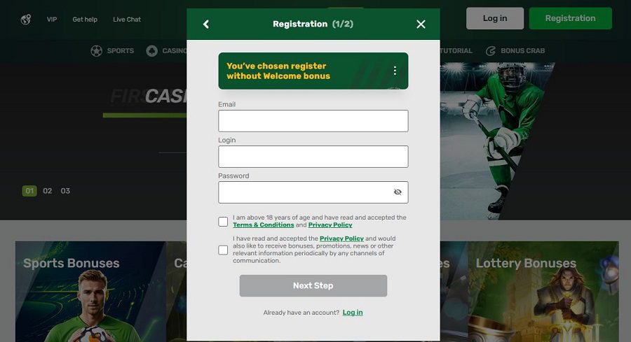 Comment s'inscrire sur Campobet Casino : étape 3