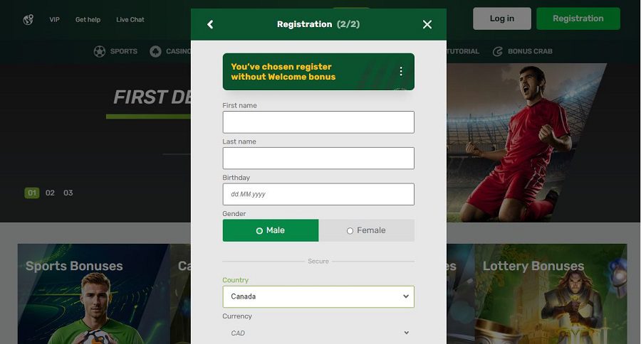 Comment s'inscrire sur Campobet Casino : étape 4