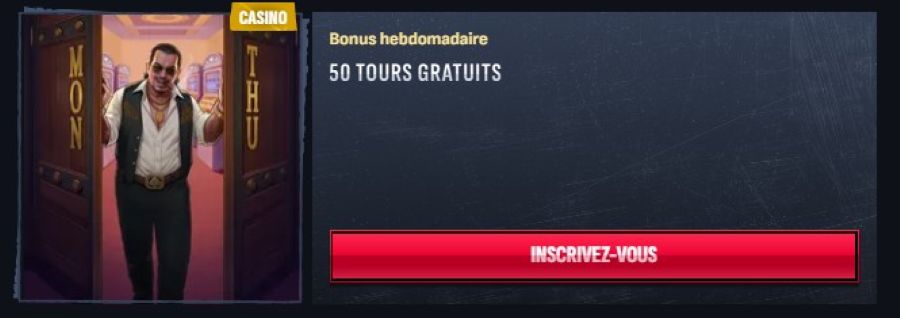 Free spins hebdomadaires Mafia Casino