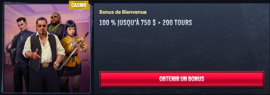 Bonus de bienvenue Mafia Casino