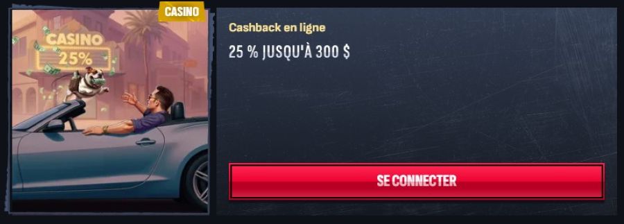 Cashback sur le live casino de Mafia Casino