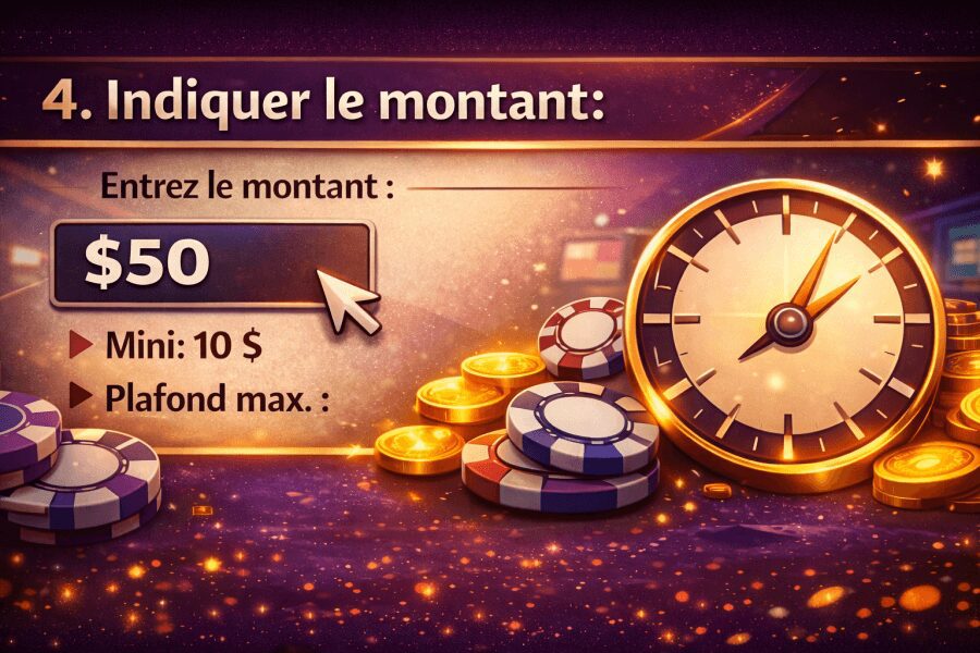 retrait casinos en argent réel étape 4