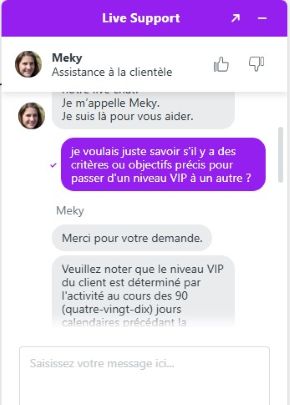 Support client de Cazimbo Casino
