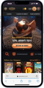 Version mobile Gransino Casino